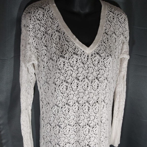 Aeropostale lacy see through Sweater Size M - Picture 3 of 6
